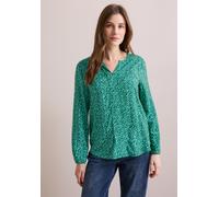 Langarmbluse CECIL, Damen, Gr. XXL (46), grün (sea grün), Stoff, 100% Viskose, bedruckt, gerade normal, Rundhals, Bündchen, Blusen, mit grafischem Muster (81129839-XXL) sea grün