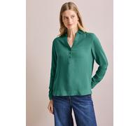 Langarmbluse CECIL, Damen, Gr. XXL (46), grün (sea grün), Stoff, 100% Viskose, unifarben, gerade normal, V-Ausschnitt, Bündchen, Blusen, aus softer Viskose (13955437-XXL) sea grün