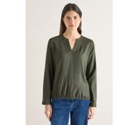 Langarmbluse CECIL, Damen, Gr. XXL (46), khaki, Stoff, 100% Viskose, unifarben, klassisch normal, V-Ausschnitt, Bündchen, Blusen, in Blusen-Optik (87288665-XXL) khaki