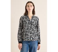 Langarmbluse CECIL, Damen, Gr. XXL (46), light greige, Stoff, 100% Viskose, gemustert, normal normal, Rundhals, Bündchen, Blusen, aus softer Viskose (94223852-XXL) light greige