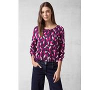 Langarmbluse CECIL, Damen, Gr. XXL (46), rosa (beloved berry), Stoff, 100% Viskose, bedruckt, normal normal, Rundhals, Bündchen, Blusen, aus softer Viskose (94204643-XXL) beloved berry