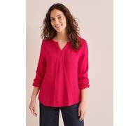 Langarmbluse CECIL, Damen, Gr. XXL (46), rot (granita rot), Stoff, Front und Ärmel: 100% Viskose; Rückseite: 95% Viskose, 5% Elasthan, unifarben, gerade normal, Rundhals, Bündchen, Blusen, mit geschli