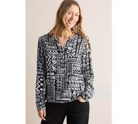 Langarmbluse CECIL, Damen, Gr. XXL (46), schwarz, Stoff, 100% Viskose, gemustert, normal normal, V-Ausschnitt, breiter Bund, Blusen, im lockeren Schnitt (47245767-XXL) schwarz