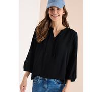 Langarmbluse CECIL, Damen, Gr. XXL (46), schwarz, Stoff, 100% Viskose, unifarben, klassisch normal, Rundhals, elastischer Bund, Blusen, aus softer Viskose (96431313-XXL) schwarz