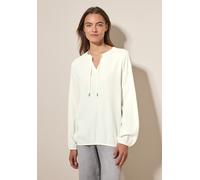 Langarmbluse CECIL, Damen, Gr. XXL (46), weiß (vanilleweiß), Stoff, 55% Viskose, 44% Polyester, 1% Elasthan, unifarben, normal normal, Rundhals, Bündchen, Blusen, im angenehmen Materialmix (10846617-X