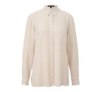 Langarmbluse COMMA, Damen, Gr. 36, beige (beige aop), Web, Obermaterial: 100% Viskose, ca. Mitte Oberschenkel, Rundhals, Blusen Langarmbluse, aus Viskose, mit Minimal-Muster (38636427-36)