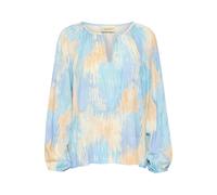 Langarmbluse CREAM "Bluse langarm CRCassia", Damen, Gr. L-XL, blau (blau watercolor), Obermaterial: 100% Viskose CV., Blusen (44797907-LXL) blau watercolor