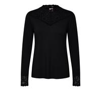 Langarmbluse CREAM "Bluse langarm CRTrulla", Damen, Gr. S, schwarz (pitch schwarz), Obermaterial: 95% Viskose Birla Livaeco CV Livaeco. 5% Elasthan EL., Blusen (84319302-S) pitch schwarz