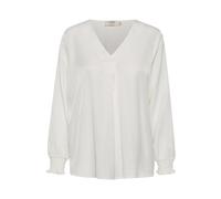 Langarmbluse CREAM "Bluse langarm FengCR", Damen, Gr. 42, weiß (snow weiß), Obermaterial: 58% Viskose CV. 42% Polyester PES., Blusen (66482710-42) snow weiß