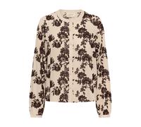 Langarmbluse CREAM "Cream Bluse langarm CRRuby", Damen, Gr. 46, oatmeal w java flowers, Blusen (10985120-46) oatmeal w java flowers