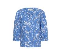Langarmbluse CREAM "Langarm-Bluse CRTiah", Damen, Gr. 36, blau (blau toile), Obermaterial: 100% Viskose LENZING ECOVERO CV LenzEcov., Blusen (37415163-36) blau toile