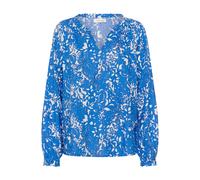 Langarmbluse CREAM "Langarm-Bluse CRTiah", Damen, Gr. 38, blau (blau toile), Obermaterial: 100% Viskose LENZING ECOVERO CV LenzEcov., Blusen (58965226-38) blau toile
