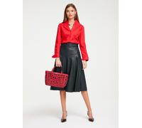 Langarmbluse, Damen, Gr. 34, rot, 97% Baumwolle, 3% Elasthan, ASHLEY BROOKE BY HEINE, unifarben, V-Ausschnitt, Blusen (98142252-34) rot