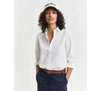 Langarmbluse GANT "REG POPLIN SHIRT", Damen, Gr. 38, weiß, Web, Obermaterial: 100% Baumwolle, regular fit, Blusen (77261450-38) weiß