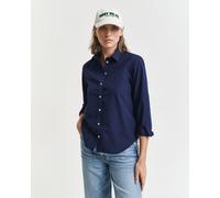 Langarmbluse GANT "REG POPLIN SHIRT", Damen, Gr. 44, blau (classic blau), Web, Obermaterial: 100% Baumwolle, regular fit, Blusen (24693959-44) classic blau