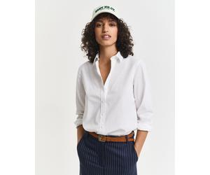 Langarmbluse GANT "REG POPLIN SHIRT", Damen, Gr. 44, weiß, Web, Obermaterial: 100% Baumwolle, regular fit, Blusen (77261450-44) weiß