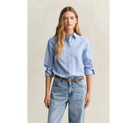Langarmbluse GANT "REGULAR CLASSIC POPLIN STRIPE", Damen, Gr. 44, palace blau, Web, Obermaterial: 100% Baumwolle, regular fit, Blusen (49311729-44) palace blau