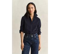 Langarmbluse GANT "REGULAR CORDROY", Damen, Gr. 42, blau (evening blau), Cord, Obermaterial: 100% Baumwolle, regular fit normal, 2-Knopf-Manschette, Blusen (43126304-42) evening blau