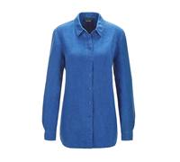 Langarmbluse GOLDNER "Bequeme Damen Businessbluse", Damen, Gr. 48, blau (royalblau), Obermaterial: 100% Leinen LI., normal, Sonstiges, Blusen, Ohne (50508815-48) royalblau
