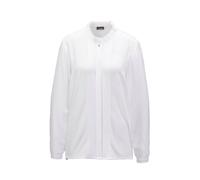 Langarmbluse GOLDNER "Kurzgröße Bluse mit raffiniertem Ausschnitt", Damen, Gr. 20, weiß, Obermaterial: 100% Viskose CV., normal, Sonstiges, Blusen, Ohne (34202048-20) weiß