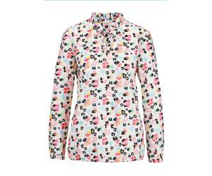 Langarmbluse GOLDNER "Kurzgröße Zeitlose Bluse mit einzigartigem Druck", Damen, Gr. 21, bunt (multicolor), Obermaterial: 100% Polyester PES., normal, Sonstiges, Blusen, Ohne (94365618-21) multicolor