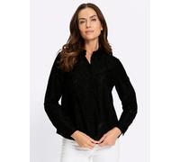 Langarmbluse HEINE, Damen, Gr. 44, schwarz, 70% Polyester, 30% Polyamid, unifarben, Blusen (19970244-44) schwarz