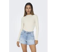 JDY Damen JDYfransiska L/S Highneck Top Jrs Noos Langarmshirt, Whitecap Gray, S EU