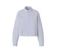 Langarmbluse JOOP "Basima", Damen, Gr. XL, lt, pastel blau, Web, Obermaterial: 100% Baumwolle, kurz, 1-Knopf-Manschette, Blusen (64707247-XL) lt, pastel blau