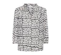 Langarmbluse KAFFE "Bluse langarm KAedita", Damen, Gr. 36, schwarz (schwarz_sand graphic dot), Obermaterial: 100% Viskose LENZING ECOVERO CV LenzEcov., Blusen (42000034-36) schwarz_sand graphic dot