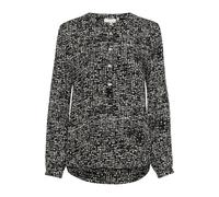 Langarmbluse KAFFE "Bluse langarm KApollie", Damen, Gr. 38, schwarz (schwarz, turtledove graphic dot), Obermaterial: 100% Viskose LENZING ECOVERO CV LenzEcov., Blusen (32877351-38) schwarz, turtledove