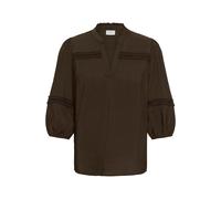 Langarmbluse KAFFE "Bluse langarm KAsonja", Damen, Gr. 36, braun (chocolate braun), Obermaterial: 80% Viskose CV. 20% Polyamid PA., Blusen (90846947-36) chocolate braun