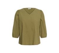 Langarmbluse KAFFE CURVE "Damen Bluse langarm KCmaisie", Damen, Gr. 50, grün (aloe), Obermaterial: 98% Baumwolle CO. 2% Elasthan EL., Blusen (56701843-50) aloe