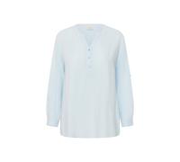 Langarmbluse KAFFE CURVE "Damen Bluse langarm KCmille", Damen, Gr. 48, blau (nantucket breeze), Obermaterial: 70% Viskose Birla Livaeco CV Livaeco. 30% Leinen LI., Blusen (50936251-48) nantucket breez