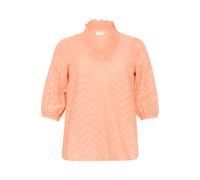 KAFFE CURVE Langarm-Bluse KCvitana 52, Peach Nectar 52