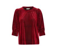 Langarmbluse KAFFE "Damen Bluse langarm KAcaca", Damen, Gr. S, rot (haute rot), Obermaterial: 90% Polyester PES. 10% Elasthan EL., Blusen (16663664-S) haute rot