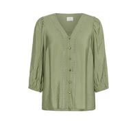 Langarmbluse KAFFE "Damen Bluse langarm KAsonja", Damen, Gr. 42, grün (oil grün), Obermaterial: 80% Viskose CV. 20% Polyamid PA., Blusen (74473166-42) oil grün