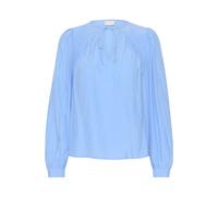 Langarmbluse KAFFE "Langarm-Bluse KAbarbara", Damen, Gr. 44, blau (vista blau), Obermaterial: 58% Polyester PES. 42% Viskose CV., Blusen (18211064-44) vista blau