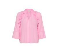 Langarmbluse KAFFE "Langarm-Bluse KAflora", Damen, Gr. 42, pink (pink frosting), Obermaterial: 50% Baumwolle CO. 50% Viskose CV., Blusen (41394954-42) pink frosting