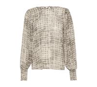 Langarm-Bluse Regular fit Grey Texture Check grey EU 44 / UK 16