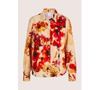 Langarmbluse MADELEINE "Bluse Bluse", Damen, Gr. 34, orange (pfirsich, multicolor), Obermaterial: 100% Viskose CV., Blusen (19618703-34) pfirsich, multicolor