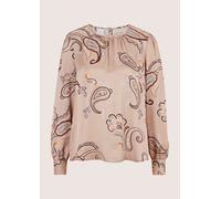 Langarmbluse MADELEINE "Bluse Bluse", Damen, Gr. 44, beige (mandel, multicolor), Obermaterial: 100% Viskose CV., Blusen (73642652-44) mandel, multicolor