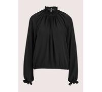Langarmbluse MADELEINE "Bluse Elegante Bluse mit Stehkragen, Uni", Damen, Gr. 34, schwarz, Obermaterial: 100% Polyester PES., Modern, normal, Blusen (62422166-34) schwarz