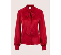 Langarmbluse MADELEINE "Bluse Satinbluse mit Schluppe", Damen, Gr. 44, rot, Obermaterial: 100% Polyester PES., Blusen (97962343-44) rot