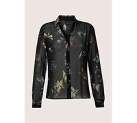 Langarmbluse MADELEINE "Bluse Viskosebluse mit floralem Muster", Damen, Gr. 34, schwarz (schwarz, rot, multicolor), Obermaterial: 100% Viskose CV., Blusen (94924814-34) schwarz, rot, multicolor