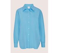Langarmbluse MADELEINE "Hemdbluse Baumwollbluse mit Paspeltaschen", Damen, Gr. 46, blau (helltürkis), Obermaterial: 72% Baumwolle CO. 25% Polyamid PA. 3% Elasthan EL., Blusen (49334819-46) helltürkis