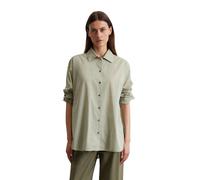 Langarmbluse MARC O'POLO "aus Baumwoll-Chambray", Damen, Gr. 40, smooth sage, Obermaterial: 100% Baumwolle, unifarben, elegant, relaxed fit normal, Langarm Manschette, Blusen (39190153-40) smooth sage