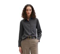 Langarmbluse MARC O'POLO "aus Baumwoll-Satin", Damen, Gr. 38, blau graphite, Obermaterial: 100% Baumwolle, unifarben, loose fit normal, Doppelmanschette, Blusen (99589108-38) blau graphite