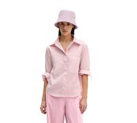 Langarmbluse MARC O'POLO "aus Baumwoll-Satin", Damen, Gr. 46, dried rose, Obermaterial: 100% Baumwolle, unifarben, relaxed fit normal, Doppelmanschette, Blusen (18826248-46) dried rose