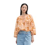 Langarmbluse MARC O'POLO, Damen, Gr. 44, bright orange, Web, Obermaterial: 100% Baumwolle, relaxed fit normal, Rundhals, Blusen, relaxed aus bedrucktem Baumwoll-Voile (65924161-44) bright orange