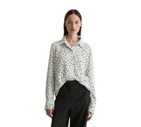 Langarmbluse MARC O'POLO "aus fließender Viskose", Damen, Gr. 38, sanftes weiß, Obermaterial: 100% Viskose, bedruckt, regular fit normal, Manschette, Blusen (44460128-38) sanftes weiß